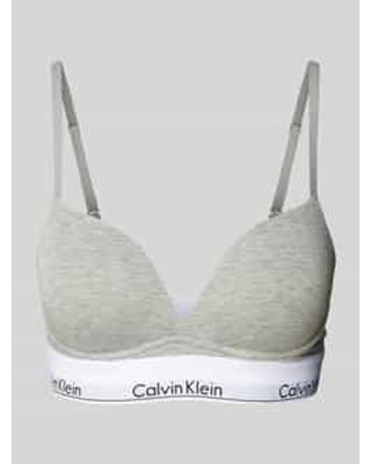 Calvin Klein Push-up-bh Met Label in het Gray