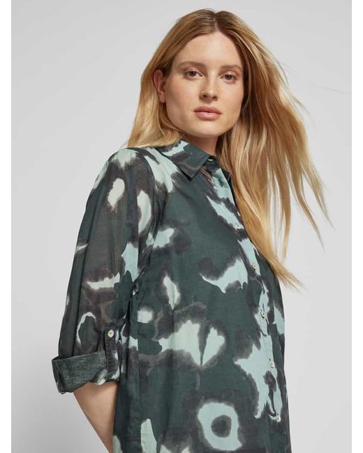 Opus Green Bluse mit Allover-Muster