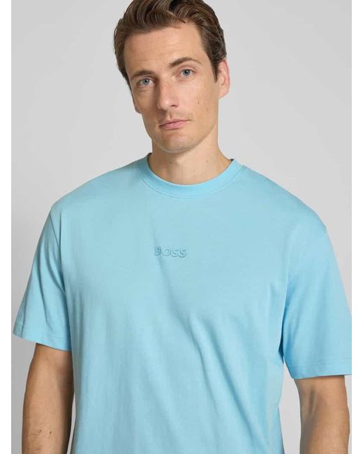Boss Regular Fit T-Shirt aus reiner Baumwolle Modell 'TEE 10' in Blue für Herren