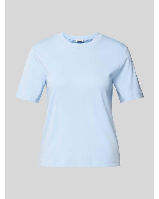 S.oliver T-shirt Met Zijsplitten in het Blue voor heren