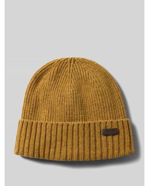 Barbour Beanie aus Woll-Mix Modell 'CARLTON' in Natural für Herren