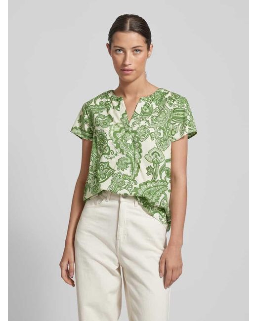 Soya Concept Green Blusenshirt mit Paisley-Muster