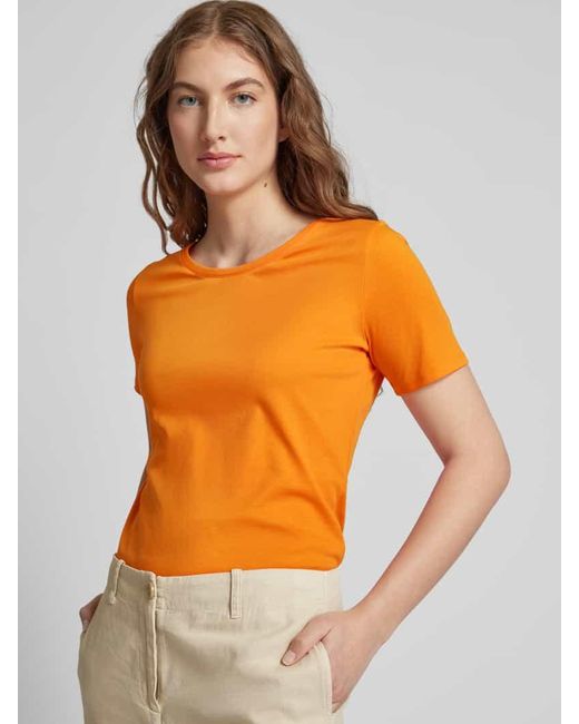 S.oliver Orange T-Shirt im unifarbenen Design