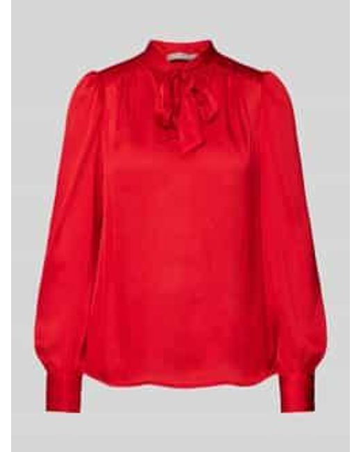christian berg Blouseshirt Met Strikdetail in het Red