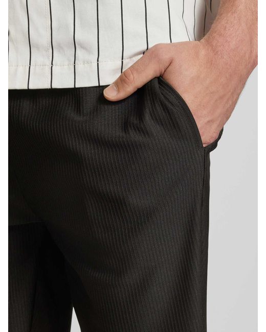 Only & Sons Regular Fit Korte Broek Met Structuurmotief in het Black voor heren