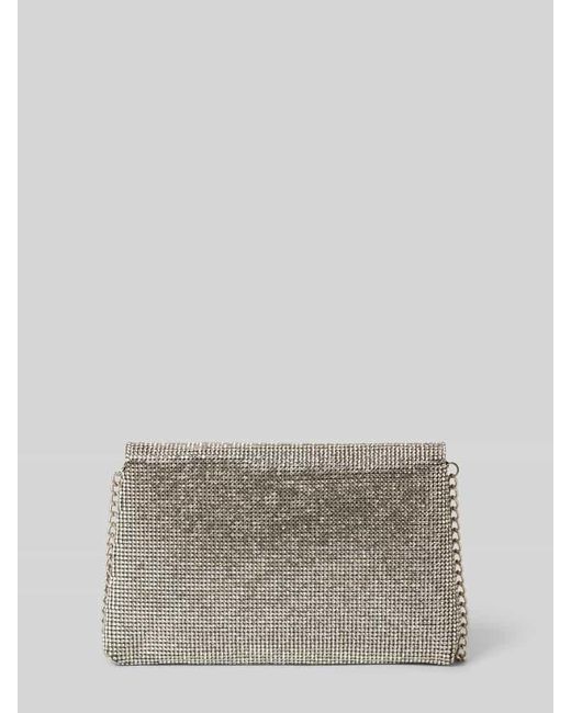 Jake*s Gray Clutch Mit Ziersteinbesatz
