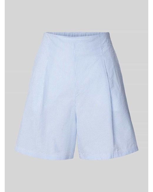 Max Mara White Regular Fit Shorts mit Bundfalten Modell 'CANALE'