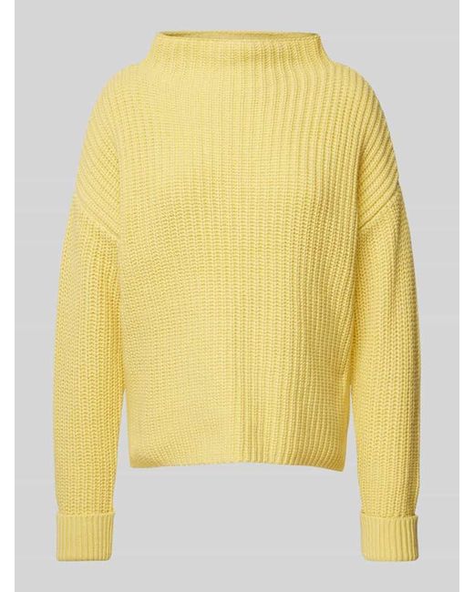 SELECTED Yellow Strickpullover mit Stehkragen Modell 'SELMA'
