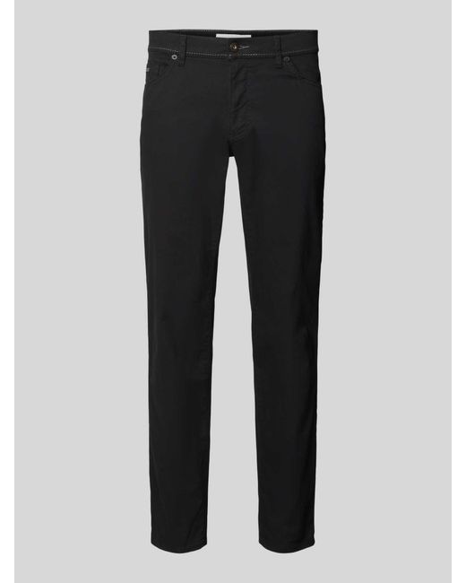 Brax Broek Met Labelpatch, Model 'Cadiz' in het Black voor heren