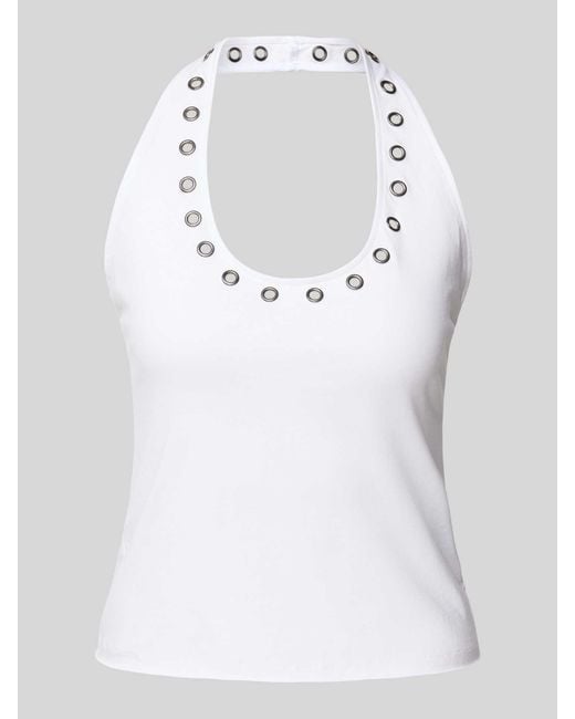 Weekday Tanktop Met Halter in het White