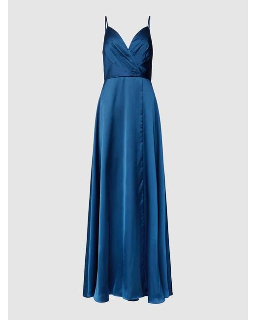 Luxuar Blue Abendkleid mit Herzausschnitt