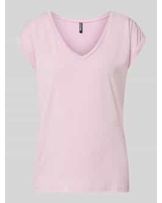 Pieces Relaxed Fit T-Shirt Van Modalmix Model 'Kamala' in het Pink