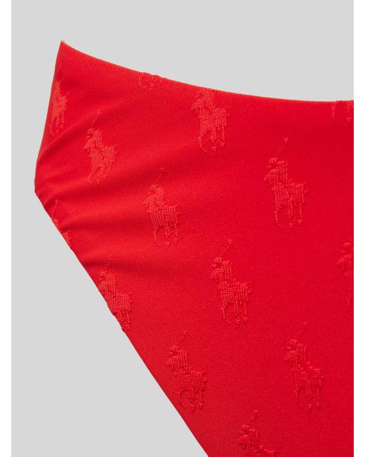 Polo Ralph Lauren Bikinibroekje Met Label- En Structuurmotief in het Red