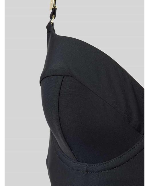 Calvin Klein Black Badeanzug mit Label-Detail Modell 'SOLIDS'