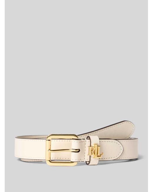 Ralph Lauren Riem Van Runderleer Met Labelapplicatie in het Metallic