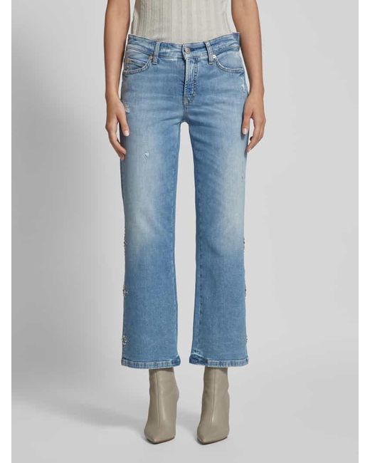 Cambio Blue Regular Fit Jeans mit verkürztem Schnitt Modell 'FRANCESCA'