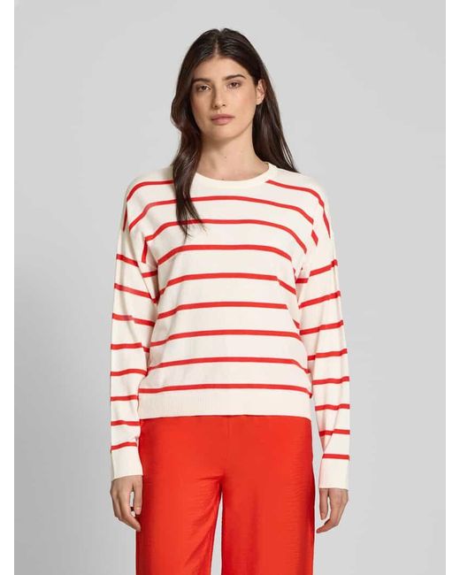 MSCH Copenhagen Red Strickpullover mit überschnittenen Schultern Modell 'Maura Rachel