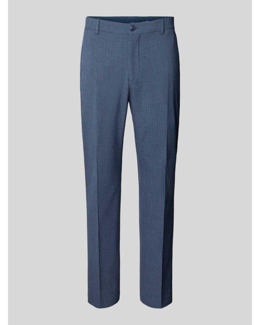 SELECTED Slim Fit Pantalon Met All-Over Motief, Model 'Slim-Liam' in het Blue voor heren