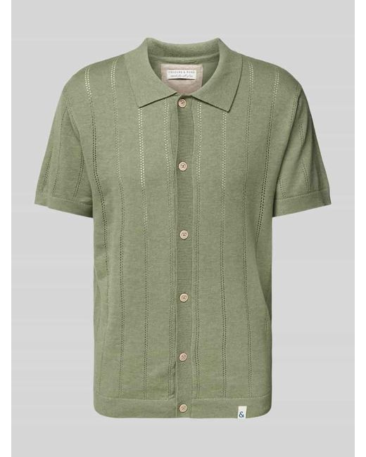 COLOURS & SONS Regular Fit Freizeithemd mit 1/2-Arm in Green für Herren