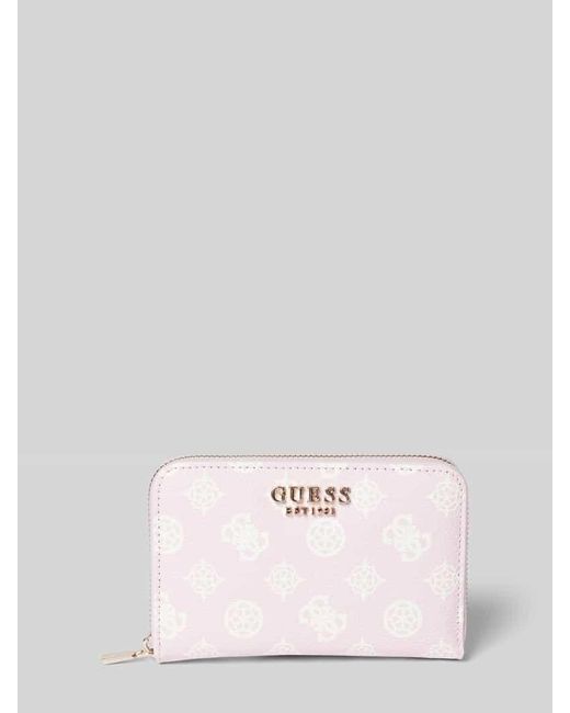 Guess Pink Portemonnaie mit Label-Detail Modell 'LAUREL'