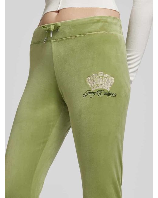 Juicy Couture Green Sweatpants mit Label-Stitching