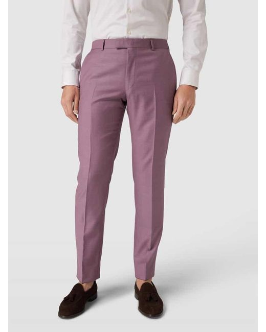 Joop! Slim Fit Anzughose aus Schurwolle Modell 'Blayr' in Purple für Herren