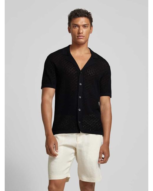 Drykorn Regular Fit Freizeithemd mit Reverskragen Modell 'Ray' in Black für Herren