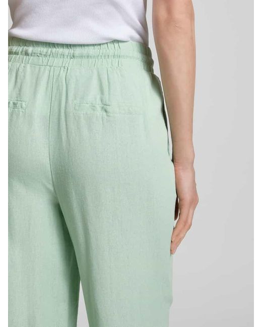 Vero Moda Green Hose aus Viskose-Leinen-Mix mit weitem Bein und elastischem Bund