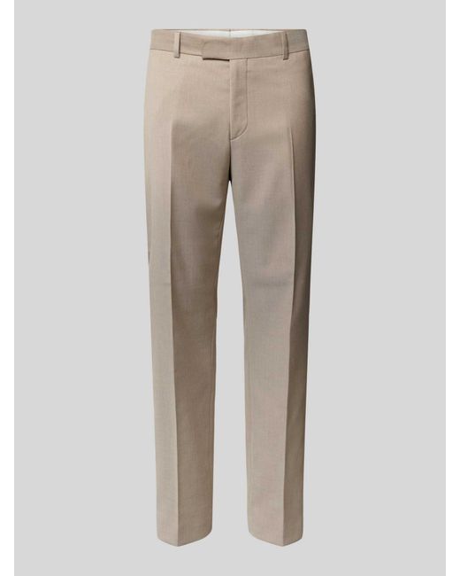 Strellson Regular Fit Pantalon Met Riemlussen, Model 'Melwin2' in het Natural voor heren