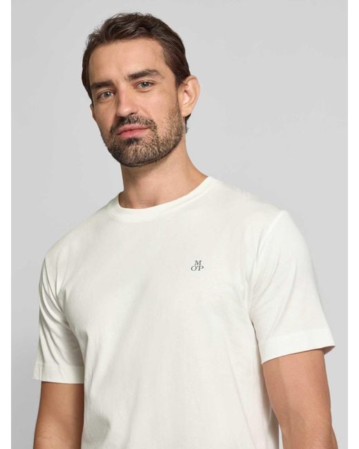Marc O' Polo Regular Fit T-Shirt Van Puur Katoen in het White voor heren