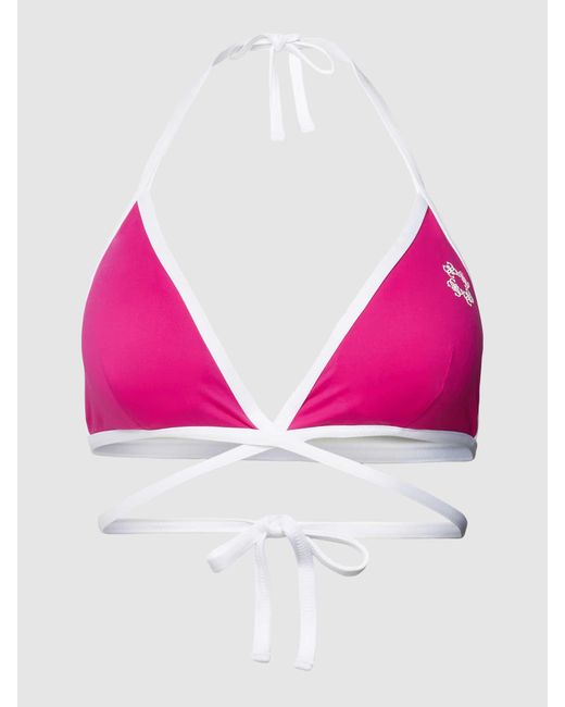 Guess Bikinitop Met Vetersluiting in het Pink