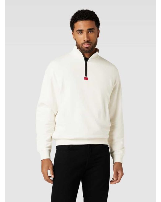 HUGO Sweatshirt mit Label-Detail Modell 'Durty' in White für Herren