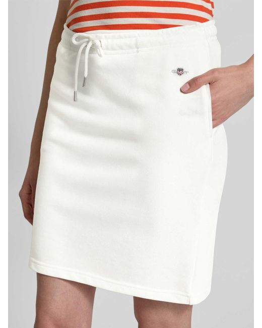 Gant Sweatrok Met Labelstitching in het Natural