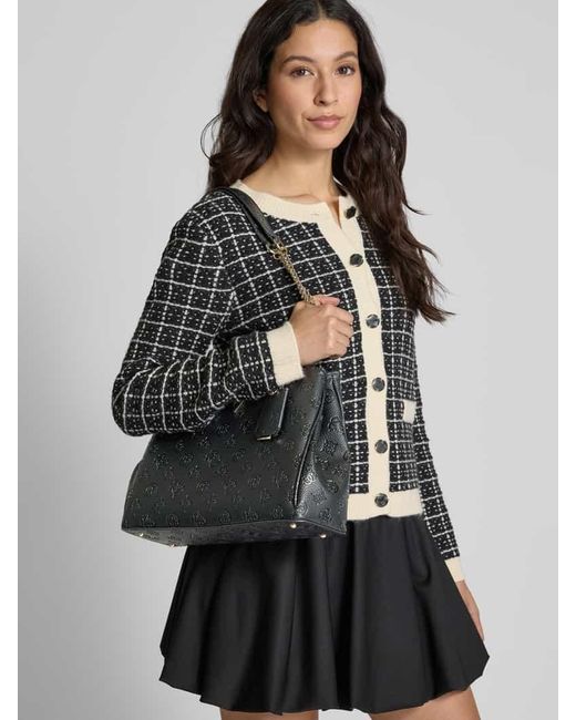 Guess Black Handtasche Mit Strukturmuster Modell 'Cresidia Status'