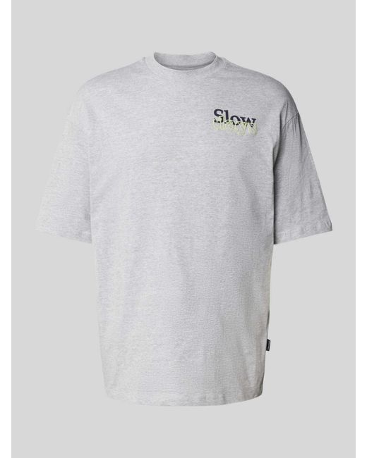 Blend Oversized T-shirt Met Labelstitching in het Gray voor heren