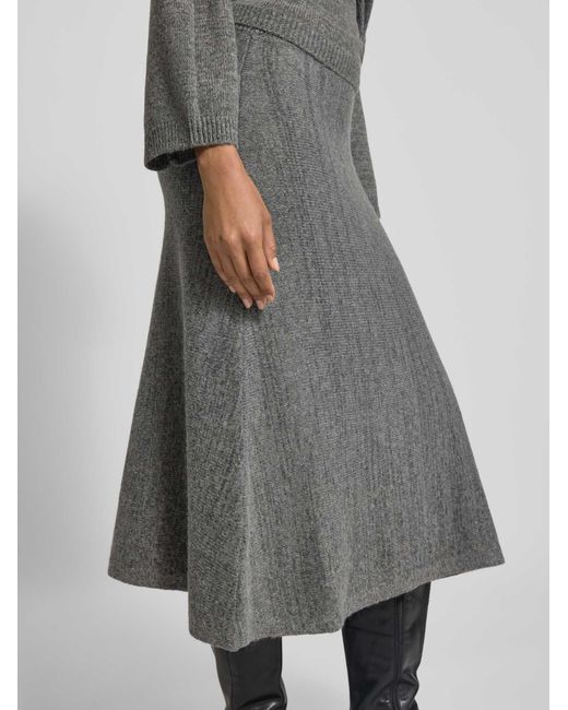 Soya Concept Uitlopende Midirok Met Wol Model 'Vida' in het Gray