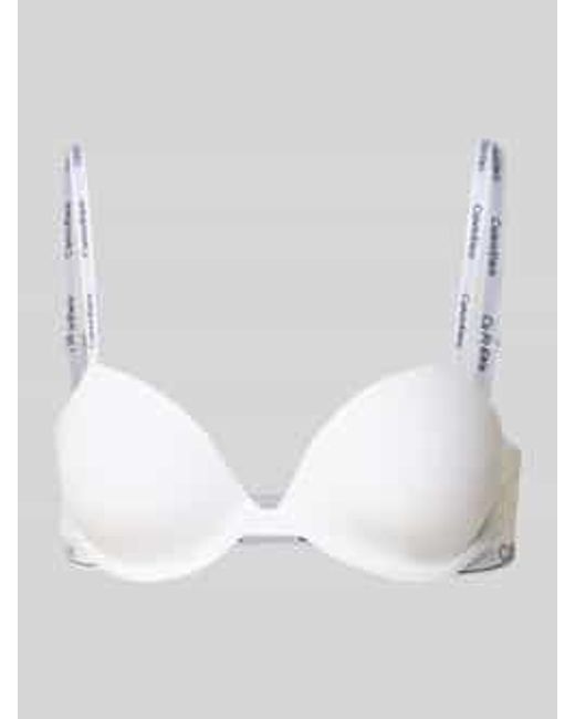 Calvin Klein Beha Met Spaghettibandjes Met Label, Model 'Demi' in het White