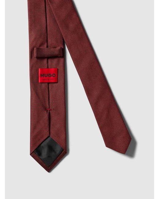 HUGO Krawatte aus Seide mit Streifenmuster in Red für Herren