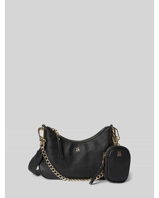 Steve Madden Black Shoulder Bag mit Logo-Applikation Modell 'Sin'