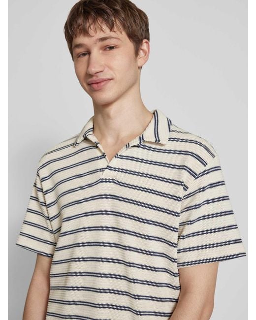 Only & Sons Regular Fit Poloshirt Met Structuurmotief in het Gray voor heren