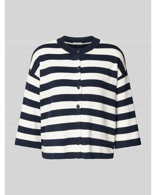 Tom Tailor Blue Relaxed Fit Strickjacke Aus Viskose-Mix