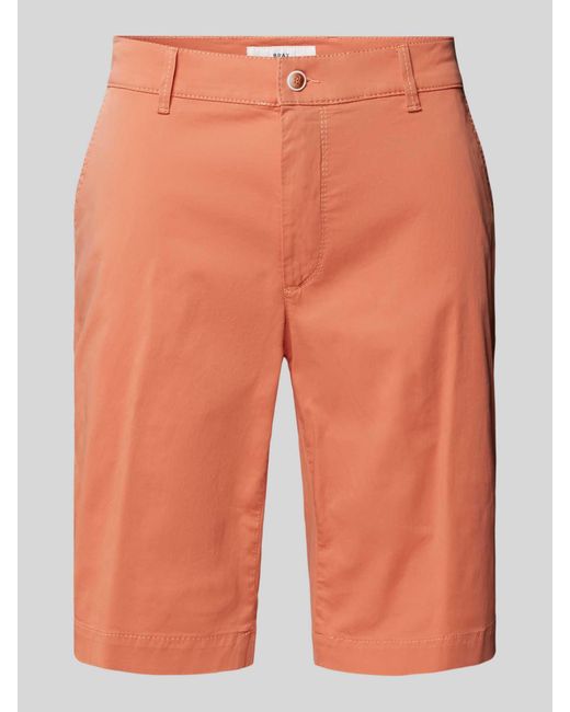 Brax Regular Fit Chino-Shorts mit Gesäßtaschen Modell 'BOZEN' in Orange für Herren