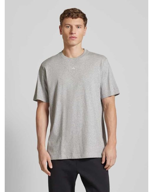 Adidas T-Shirt mit Label-Stitching in Gray für Herren
