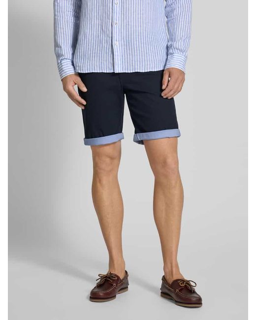 Mcneal Slim Fit Shorts mit Gürtel in Blue für Herren