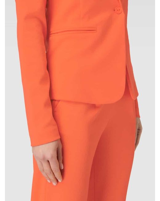 Ichi Orange Blazer mit regulärem Schnitt und Reverskragen