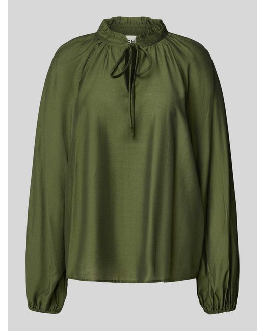 Ichi Regular Fit Blouse Met Druppelvormige Hals, Model 'Karlani' in het Green
