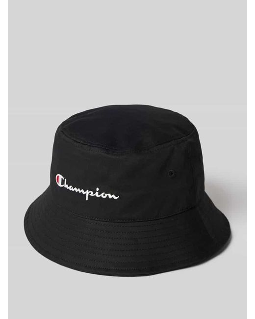 Champion Bucket Hat mit Label-Stitching in Black für Herren