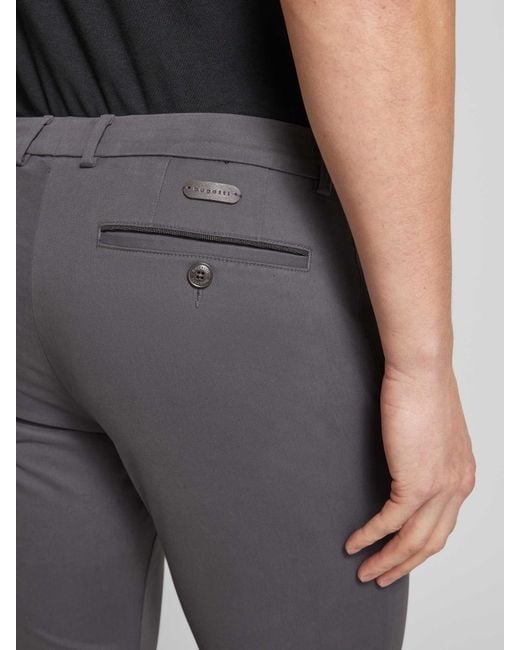 Bugatti Regular Fit Broek Met Knoop- En Ritssluiting in het Gray voor heren