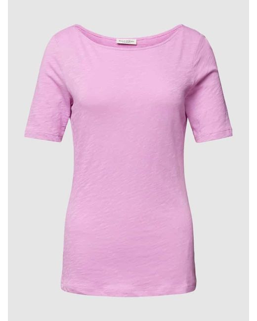Marc O' Polo Pink T-Shirt mit Rundhalsausschnitt