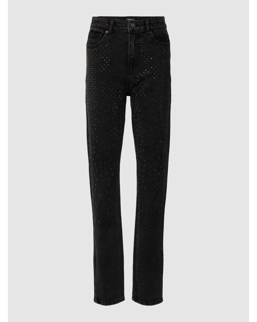 ONLY Jeans Met Siersteentjes in het Black